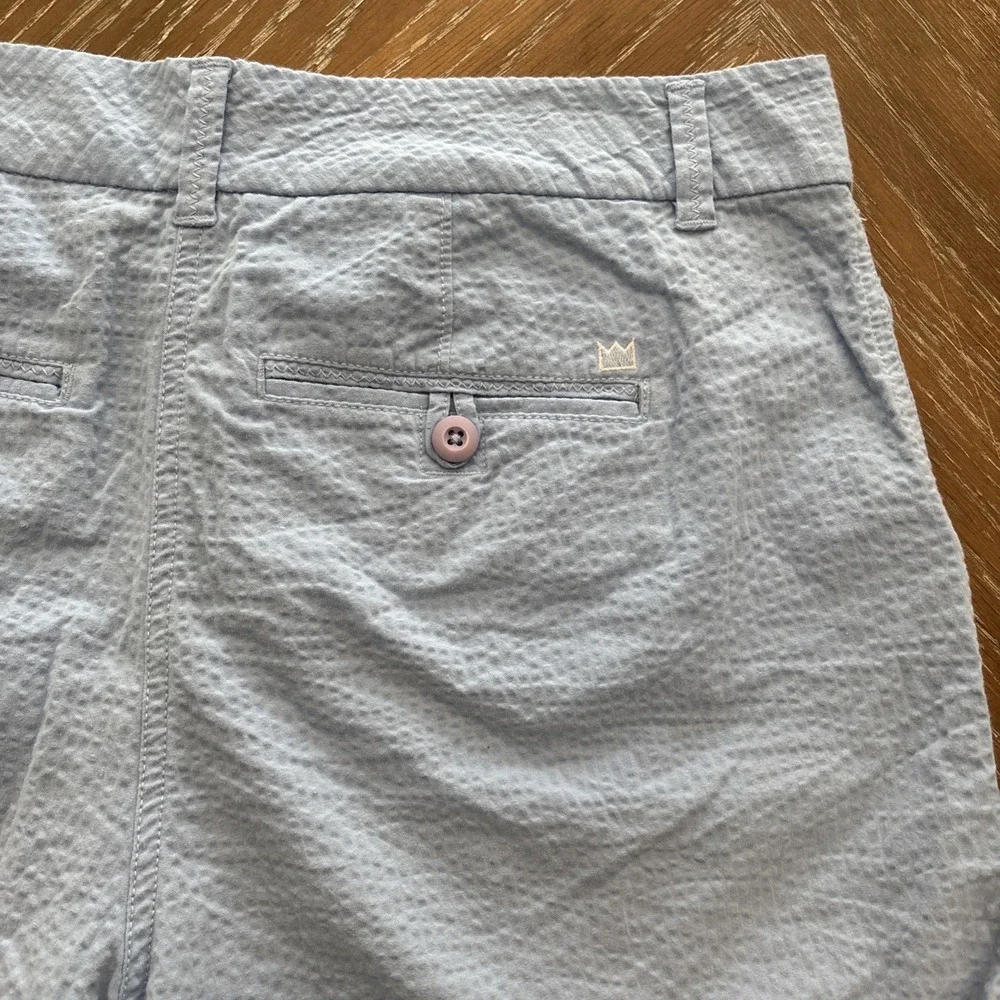 Crown & Ivy Sz 4 CAROLINE Light BLUE TEXTURED Shorts Women's EXCELLENT Fast Ship
